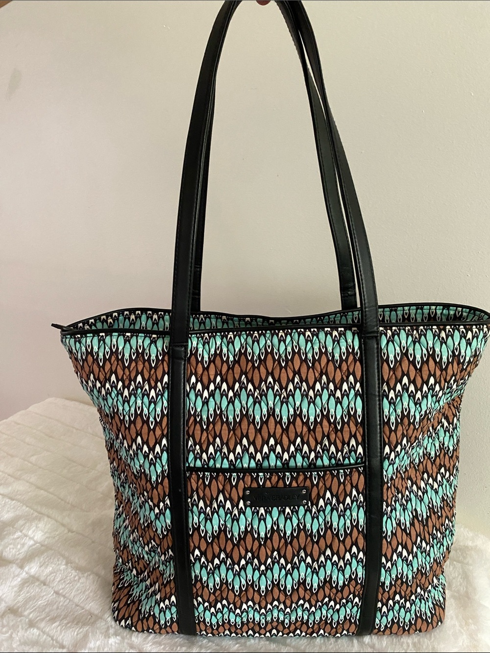 Vera Bradley Trimmed Vera Traveler Travel Bag In Sierra Stream
